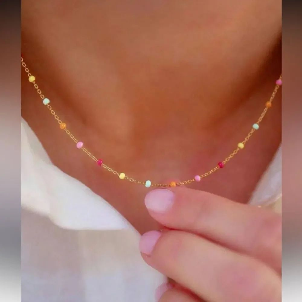 Multicolor Gold Necklace S1000